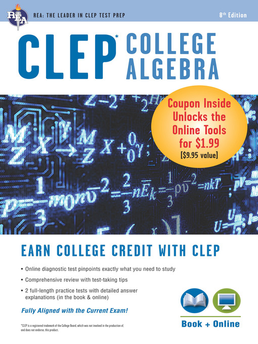 Title details for CLEP College Algebra Book + Online by Stu Schwartz - Wait list